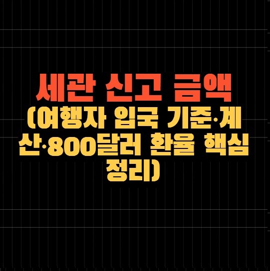 세관 신고 금액