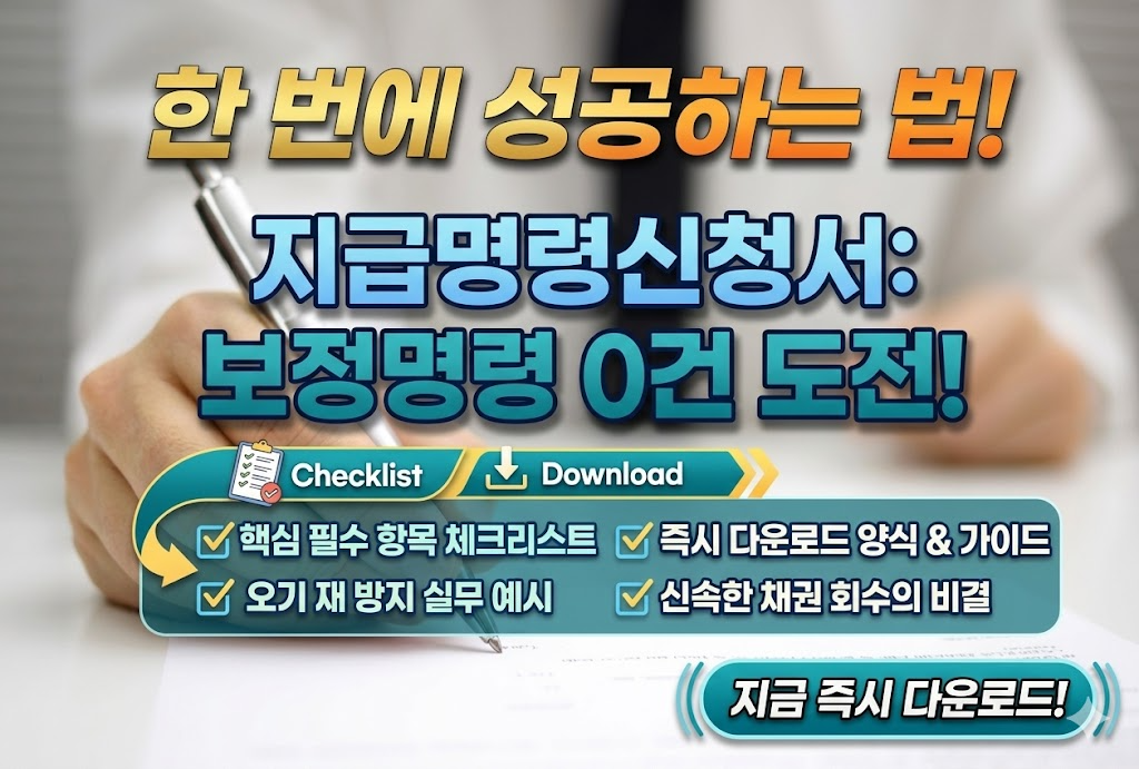 지급명령 신청서 작성방법
