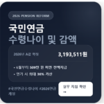 2026년 국민연금 A값 및 감액 면제 기준 요약