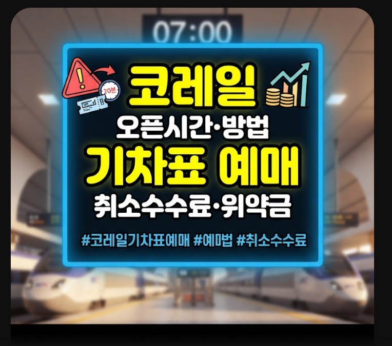 코레일 기차표 예매