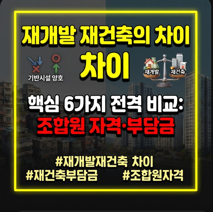 재개발 재건축의 차이